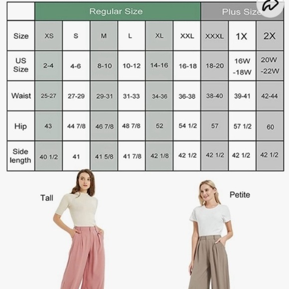 Tronjori Women's High Waist Casual Wide Leg Long Palazzo Pants in white XL - Picture 14 of 14